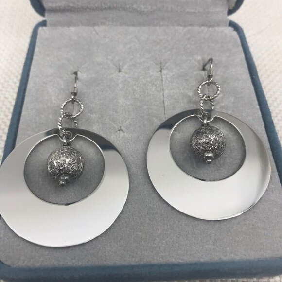 Estate Designer Paola Valentini QVC Sterling Silver Earrings - Picture 1 of 6